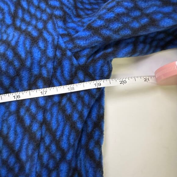 Bob Mackie Wearable Art Blue Black Geometric Button Front Jacket XS NWT - Picture 5 of 10